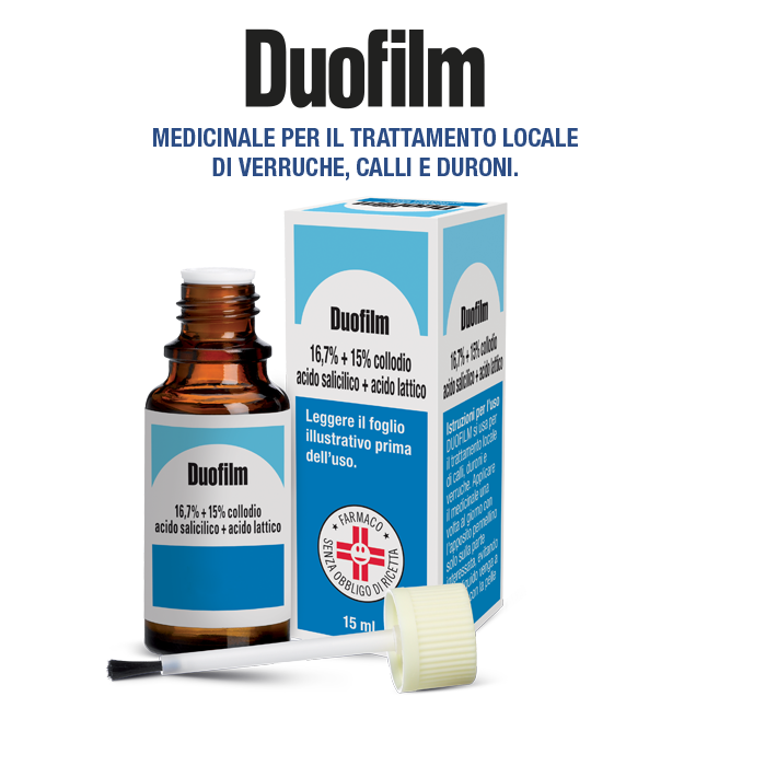 Duofilm medicinale per trattamento verruche